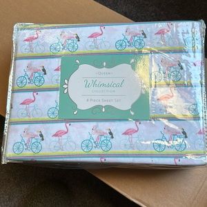 Flamingo Bike Ride sheet set